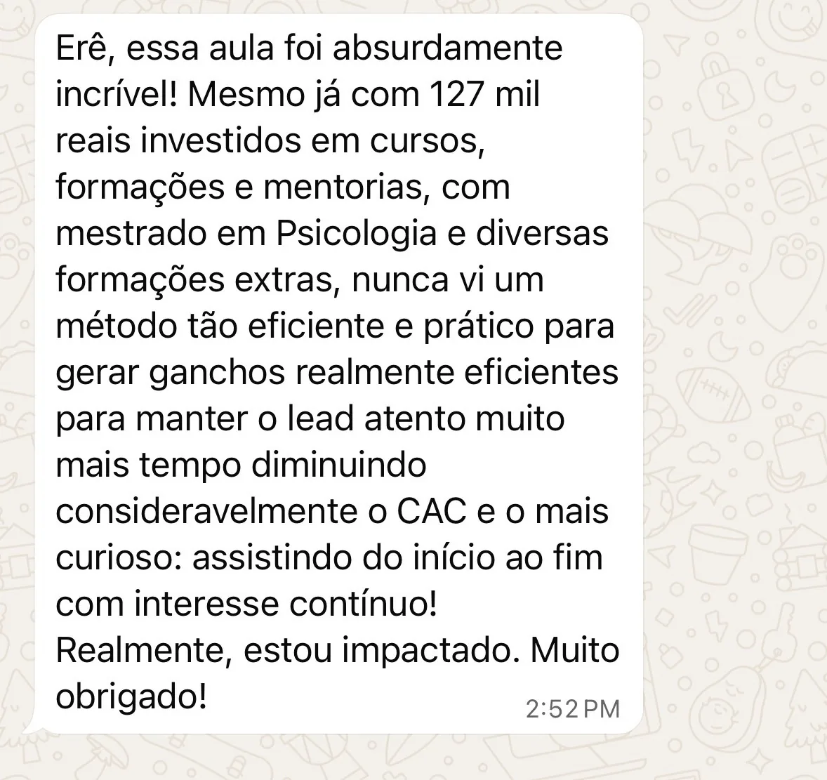 Depoimento WhatsApp 1